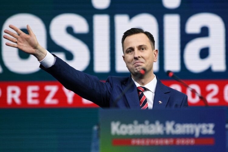 Kandydat w wyborach prezydenckich, prezes PSL Władysław Kosiniak-Kamysz podczas konwencji wyborczej inaugurującej jego kampanię prezydencką. Fot. PAP/Darek Delmanowicz