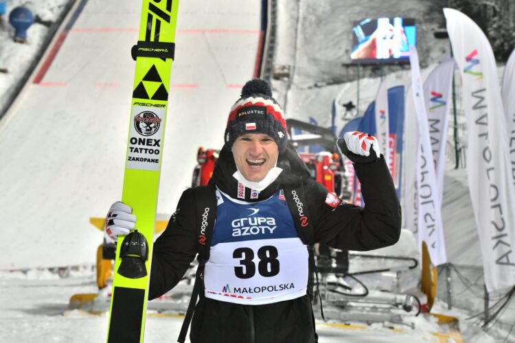 Andrzej Stękała podczas Pucharu Świata w skokach narciarskich w Zakopanem. Fot. PAP
