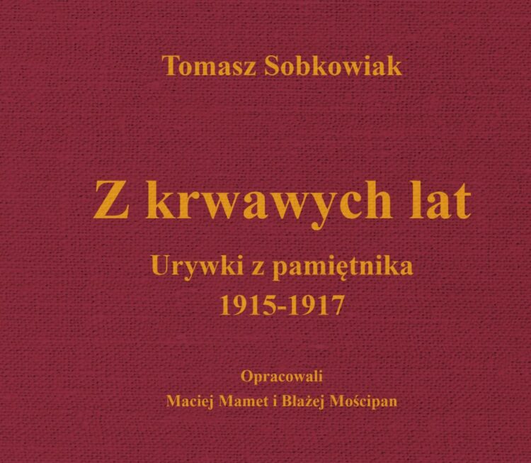"Z krwawych lat. Urywki z pamiętnika 1915-1917", okładka książki