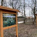 tablica informacyjno-edukacyjna, park w Kiełpinie