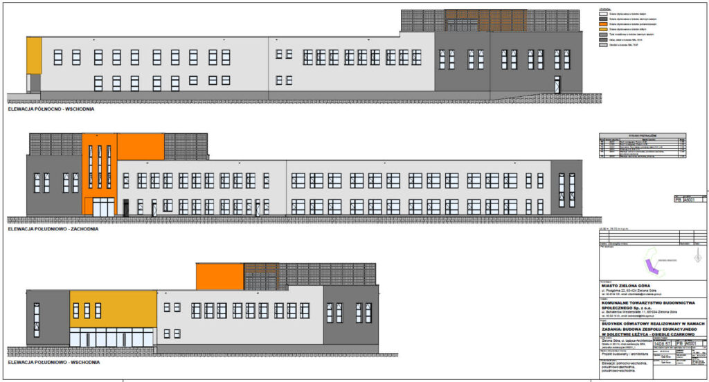 Urząd Miasta Zielona Góra - Wizualizacja i projekt szkoły w Łężycy