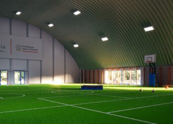 Fot. Urząd Miasta/FB. Przy Zespole Szkół Mistrzostwa Sportowego w Zielonej Górze stanie zadaszone boisko sportowe