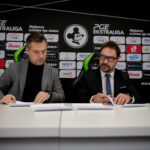 Adam Goliński - Prezes ZKŻ SSA oraz Michał Iwanowski - Redaktor Naczelny Radia Zachód (fot. Krzysztof Filmanowicz)