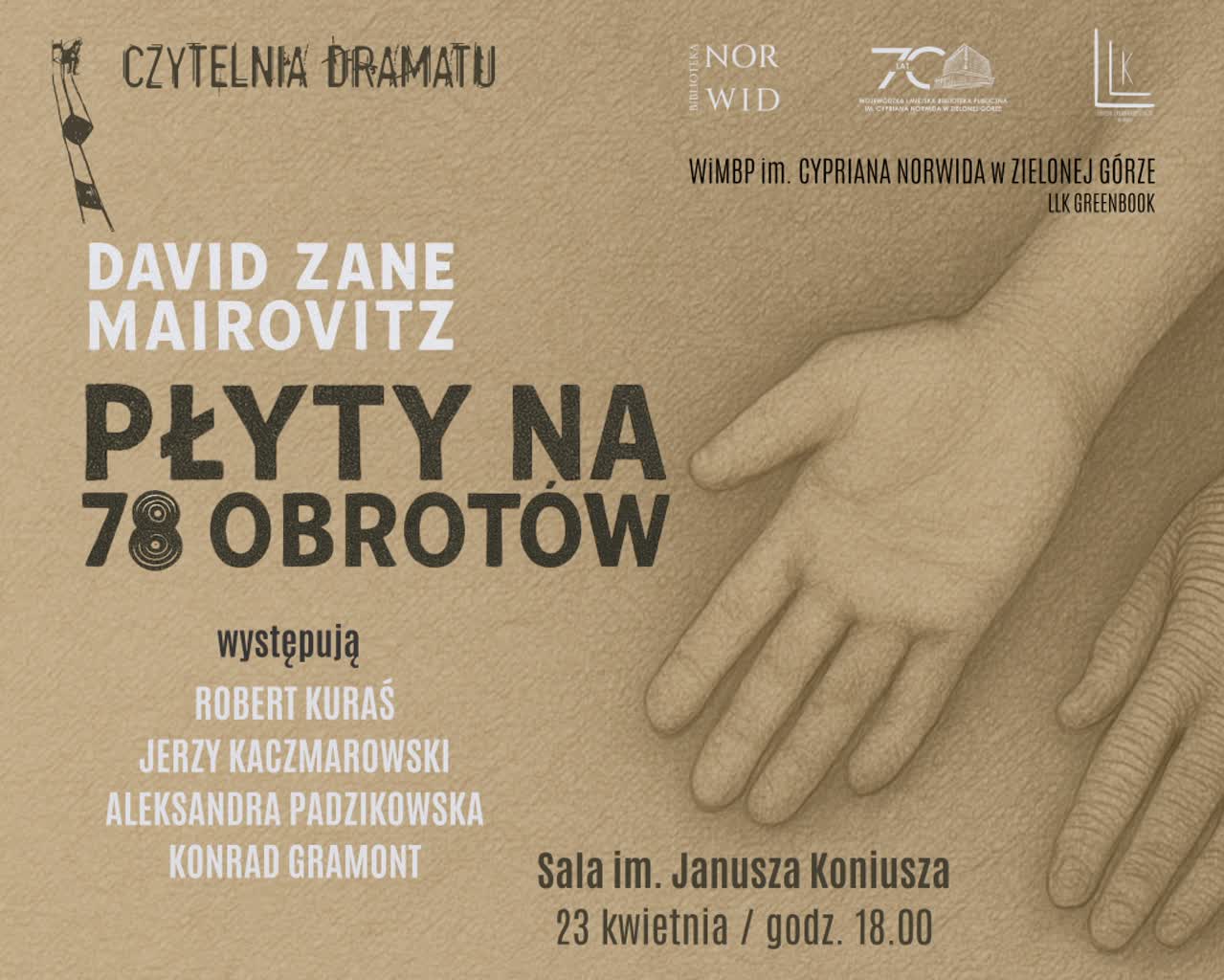 „Płyty na 78 obrotów” – kwietniowa Czytelnia Dramatu