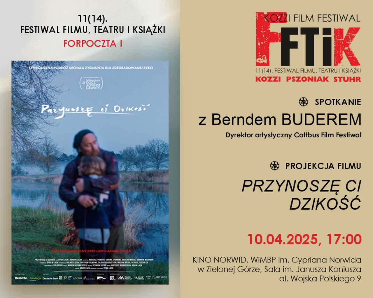 „Przynoszę ci dzikość” – pokaz filmowy