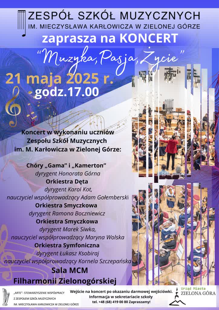 Zespół Szkół Muzycznych zaprasza na koncert