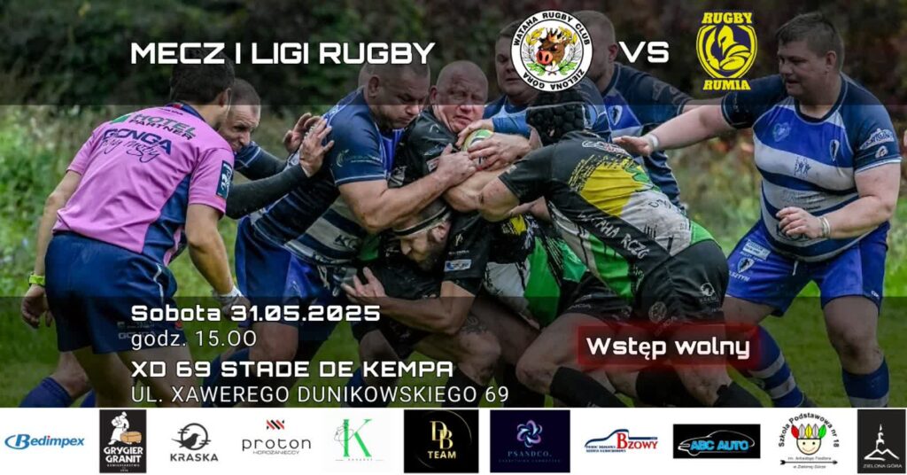 plakat meczowy: Wataha Rugby Club Zielona Góra
