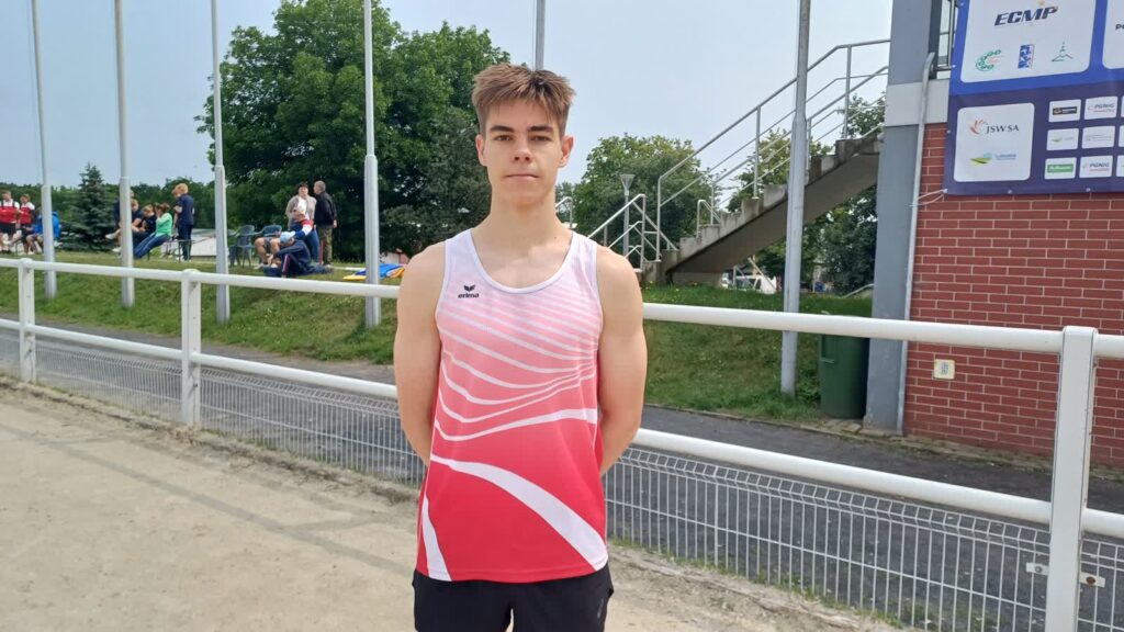 Adam Machaj z ZKS-u Drzonków (fot. Jakub Lesiński)