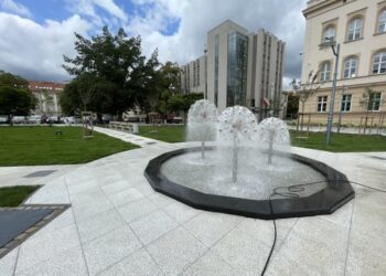 Plac Słowiański w Zielonej Górze, jeden z obiektów po rewitalizacji