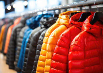 Chic Down Coats Collection on Display