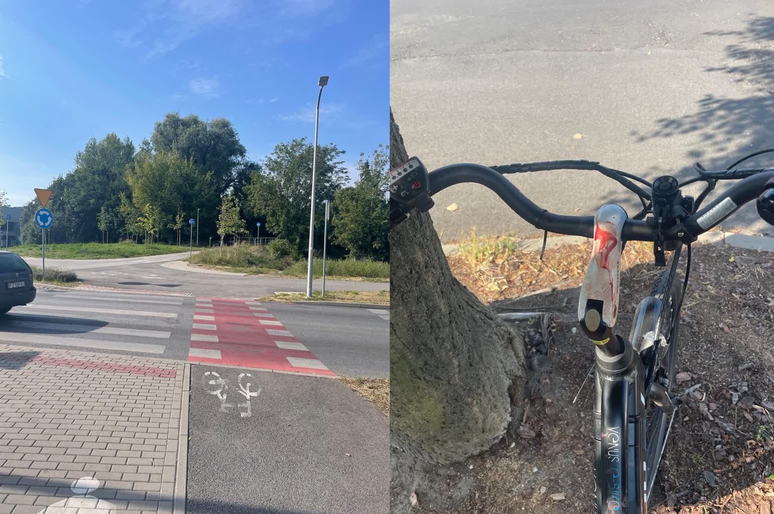Nietrzeźwy i ranny cyklista uciekł po potrąceniu przez samochód osobowy