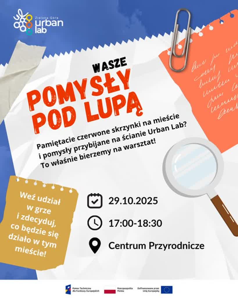Pomysły pod lupą. Urban Lab zaprasza na spotkanie