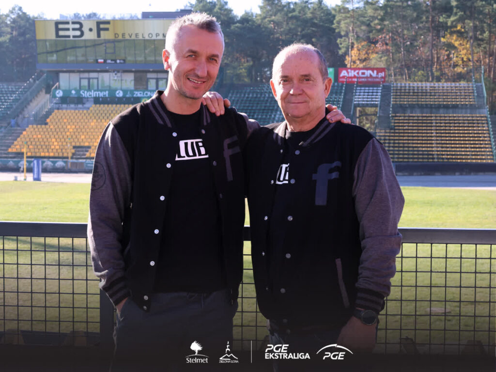 Grzegorz Walasek i Aleksander Janas (fot. Falubaz Zielona Góra)