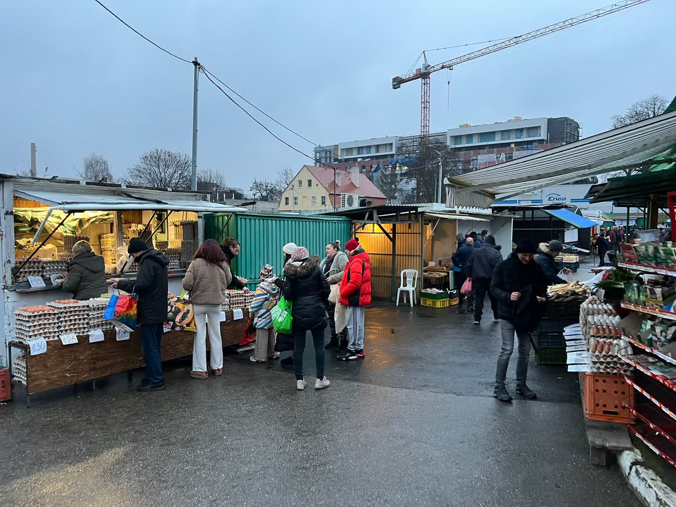Świąteczne zakupy zielonogórzan na targowisku przy ul. Owocowej