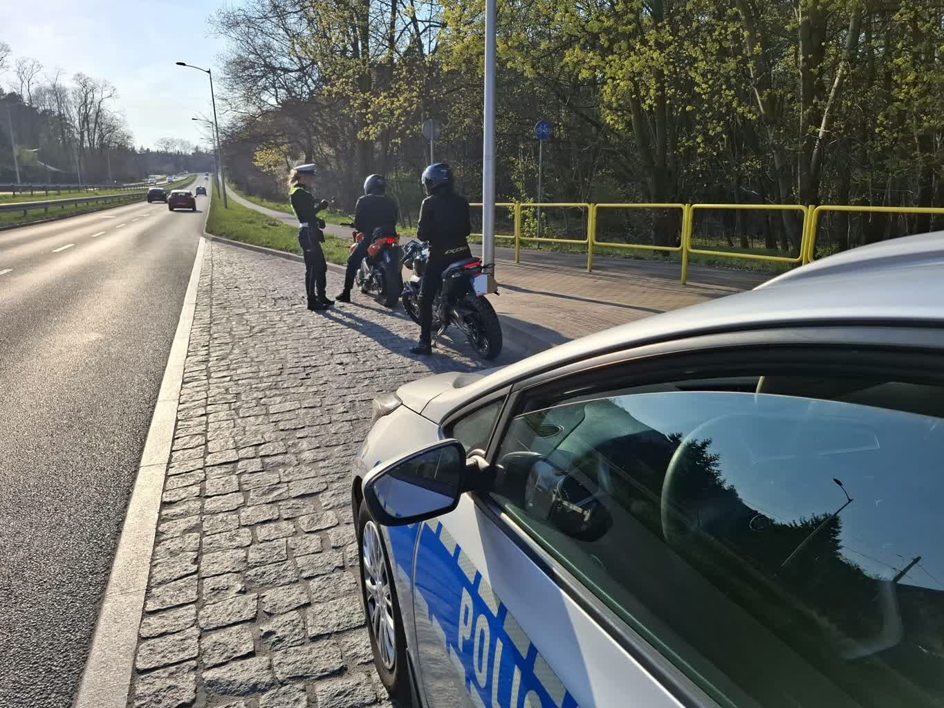 Kontrole motocyklistów – zdarzenie na skrzyżowaniu ul. Wrocławskiej i Lwowskiej