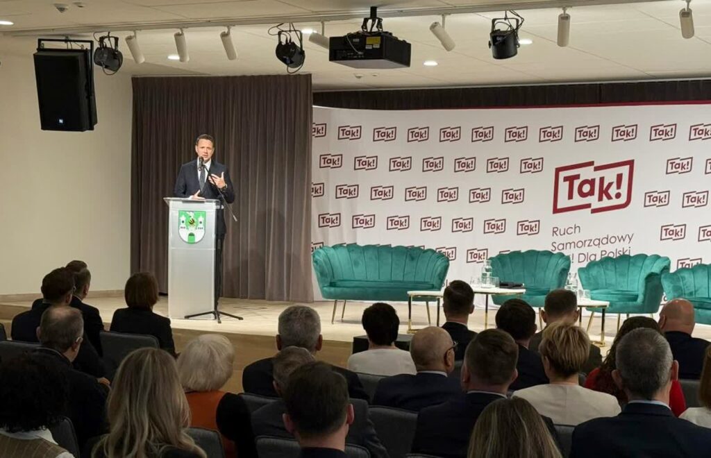 Konferencja Ruchu Samorządowego "Tak! dla Polski" w zielonogórskim muzeum. Na zdjęciu Rafał Trzaskowski (fot. Krzysztof Filmanowicz)