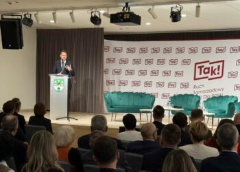 Konferencja Ruchu Samorządowego "Tak! dla Polski" w zielonogórskim muzeum. Na zdjęciu Rafał Trzaskowski (fot. Krzysztof Filmanowicz)