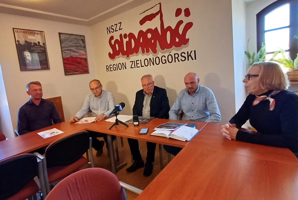 Konferencja prasowa w siedzibie zielonogórskiej "Solidarności" (fot. Piotr Bakselerowicz)