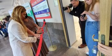 Uniwersytet Zielonogórski. Otwarcie "welcome point" na kampusie A (fot. Piotr Bakselerowicz)