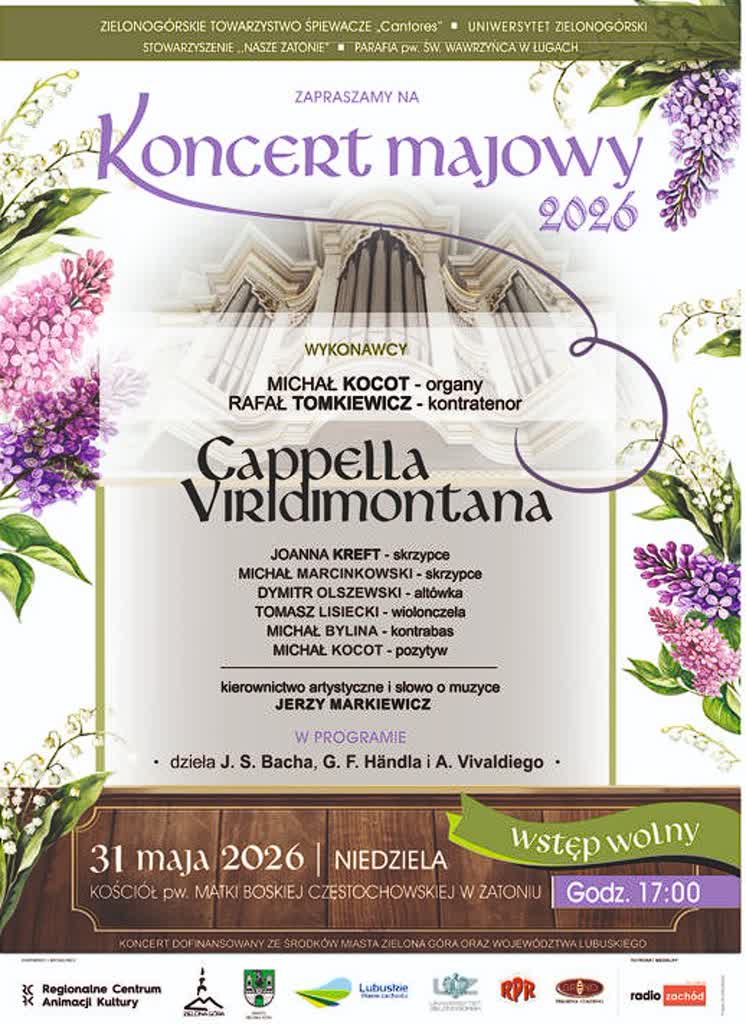 W niedzielę koncert w kościele Matki Bożej Częstochowskiej w Zatoniu