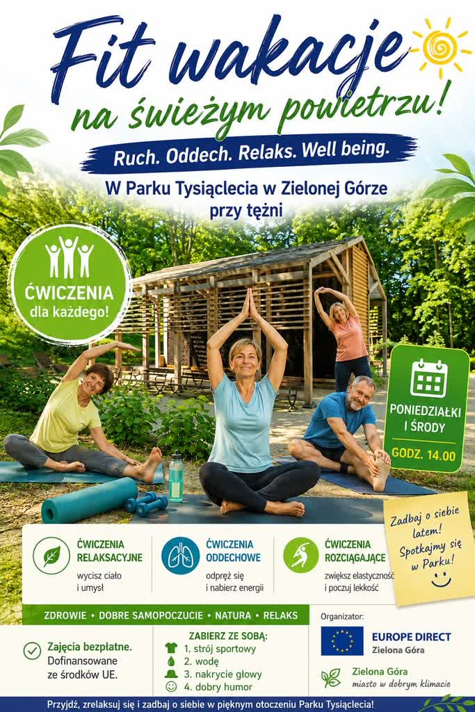 Od poniedziałku trening fitness w Parku Tysiąclecia