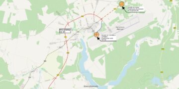 Powstanie nowa droga do lotniska Zielona Góra-Babimost - plan orientacyjny inwestycji (ZDW Zielona Góra)