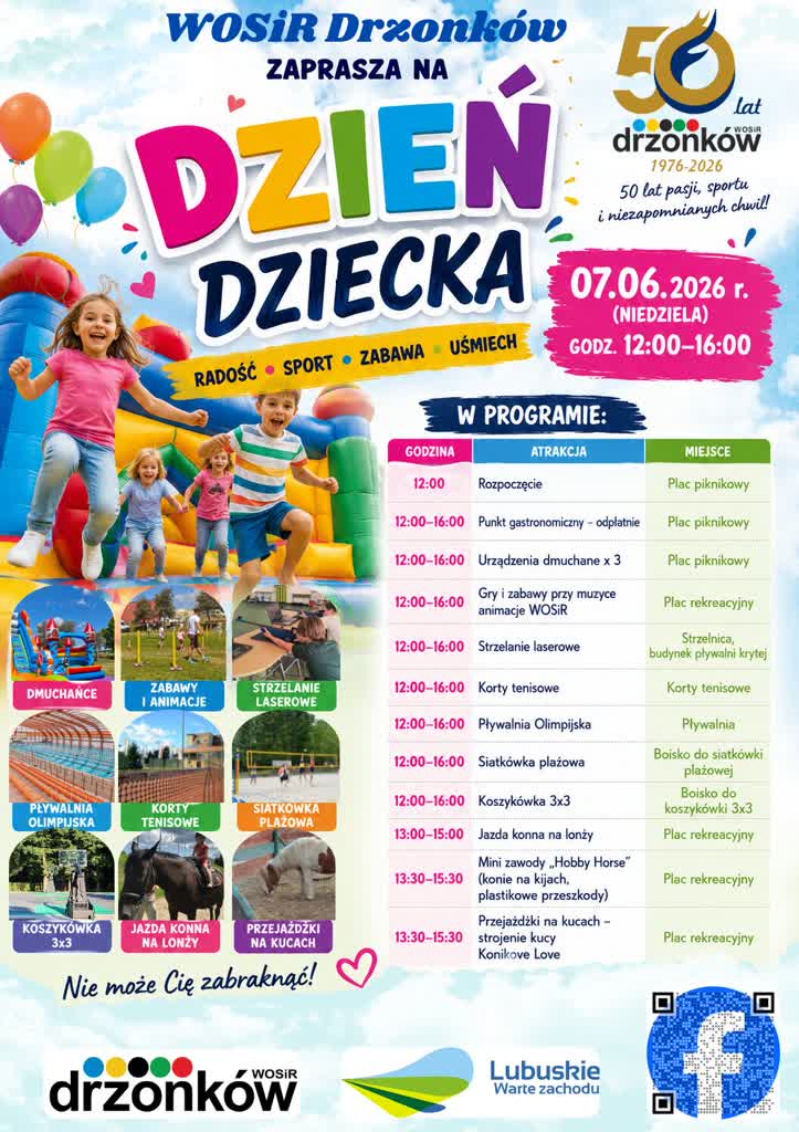 W niedzielę festyn rodzinny na terenie WOSiR Drzonków
