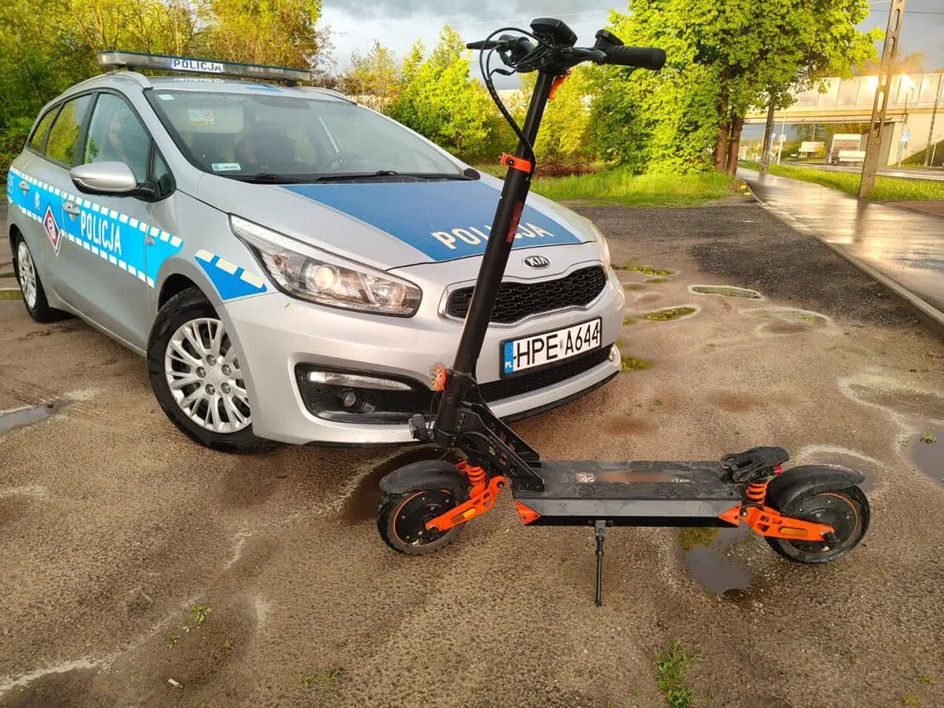Zdarzenie z udziałem użytkownika hulajnogi w Zielonej Górze. 13-latek wjechał pod nadjeżdżające auto
