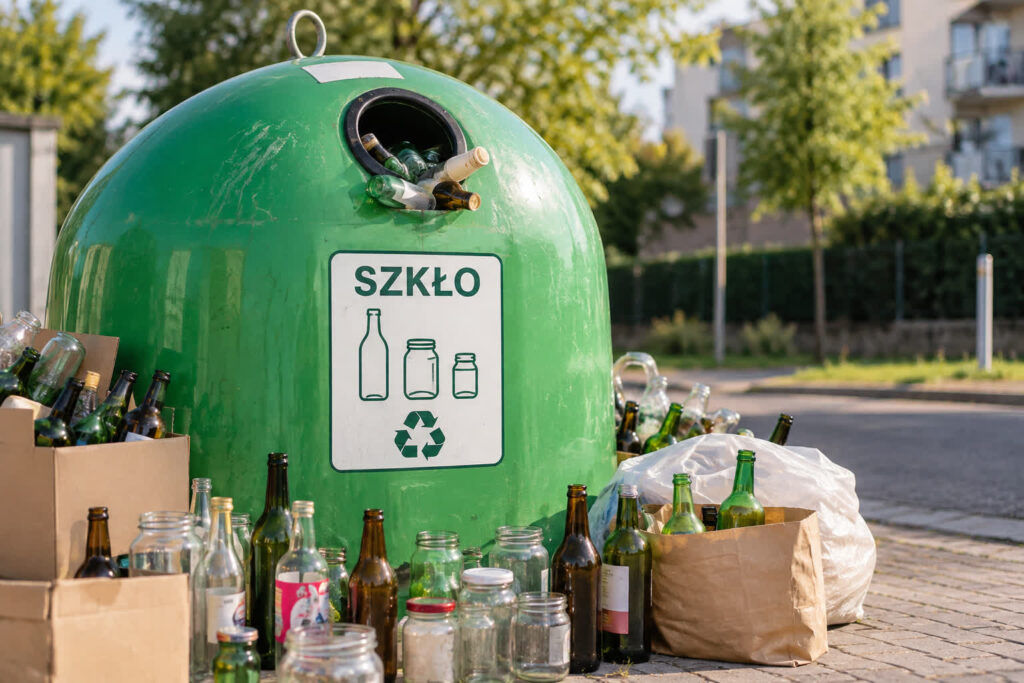 pojemnik na szkło/zdjęcie wygenerowane przez sztuczną inteligencję