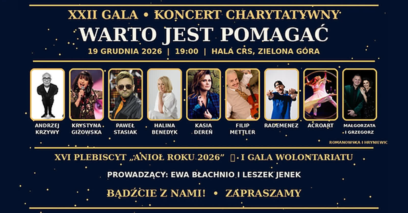 19 grudnia odbędzie się XXII Gala Charytatywna „Warto jest pomagać”