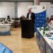 Marek Działoszyński, prezes Szpitala Uniwersyteckiego w Zielonej Górze, na październikowej sesji sejmiku woj. lubuskiego (fot. Piotr Bakselerowicz)